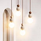 Modern Minimal Travertine Pendant Light