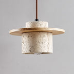 AuroraStone Travertine Pendant Light Fixture For Ceiling Mount