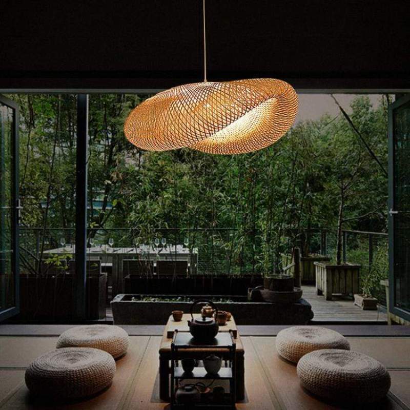 Kirrea Bamboo LED Pendant Light Sustainable Warm Glow