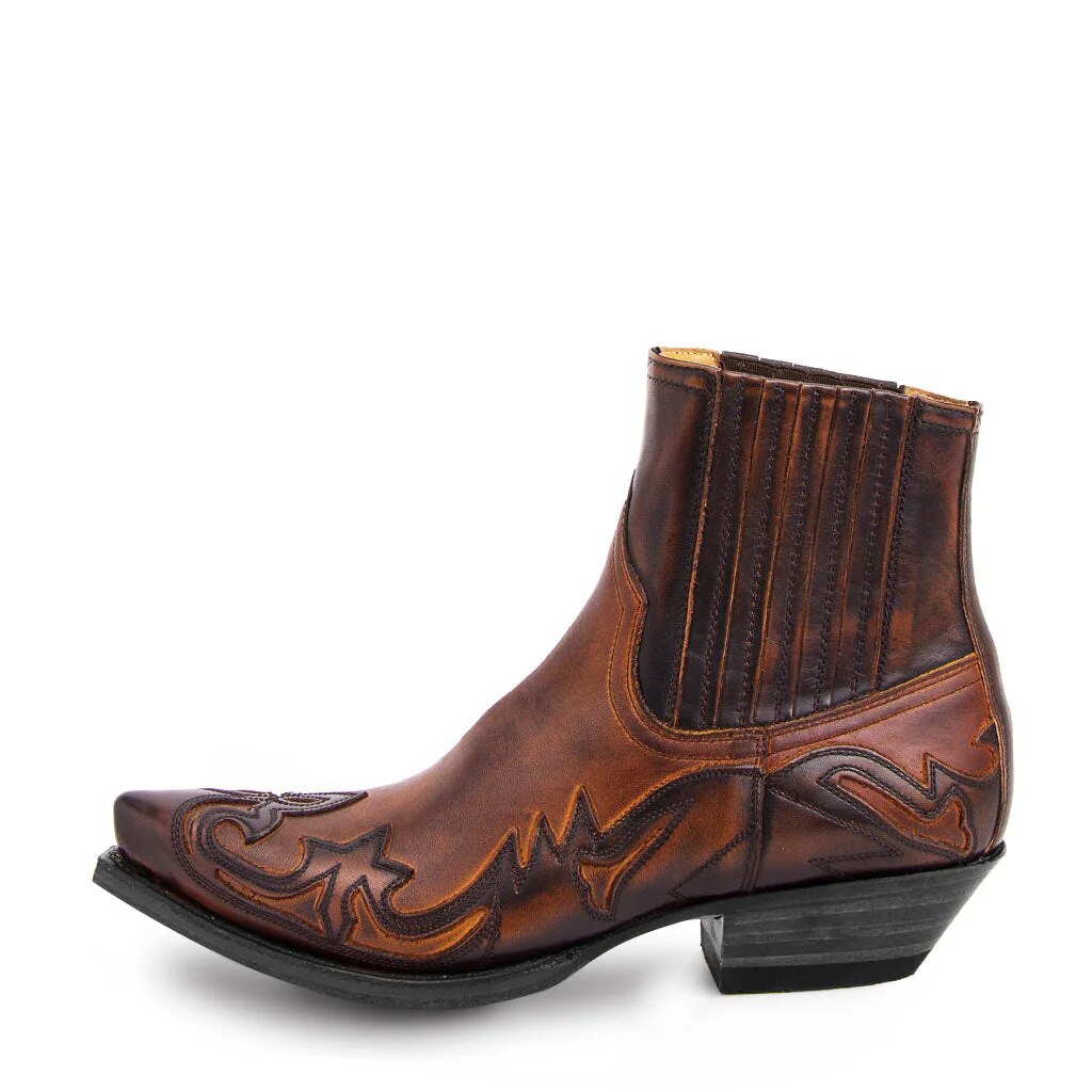 Premium cowboyboots i äkta läder med broderier för kvinnor och män