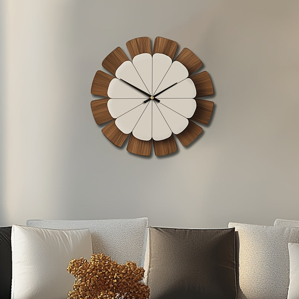 Decorative Silent Wooden Wall Clock - Euroselle