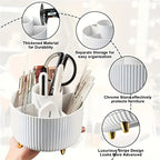 Plastic 360° Rotating Makeup Storage with 5 Sections - Euroselle