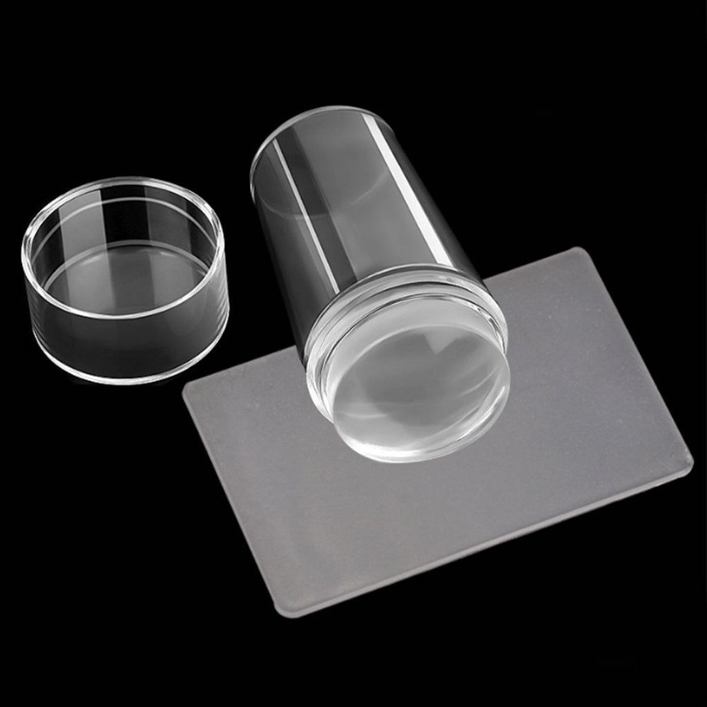Clear Silicone Nail Stamper with Scraper for French Tip Perfection - Euroselle