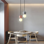 LumaNova Modern Bulbs Small LED Pendant Lamps Black White Glass Dining Table
