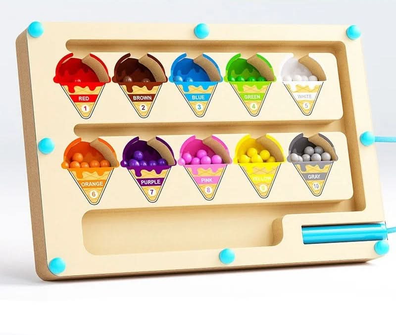 BrightPath ColorQuest magnetisch bordspel - doolhof met kleuren en cijfers, vanaf 3 jaar
