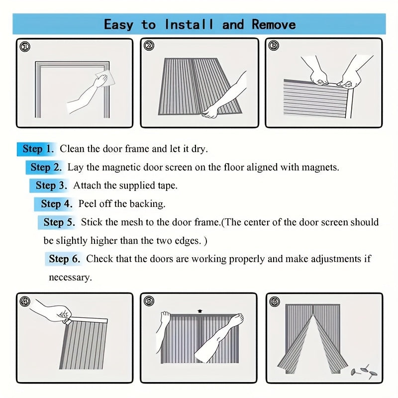 Tenda a Rete con Chiusura Magnetica per Porta - Euroselle