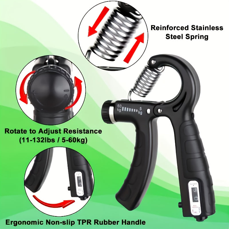 Verstellbares Handkrafttrainer-Set für Griff- und Fingertraining - Euroselle