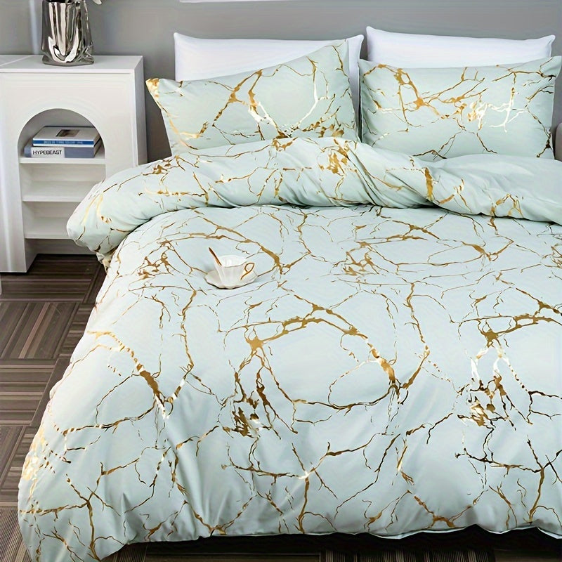 Classic Golden Foil Texture Bedding Set - Euroselle
