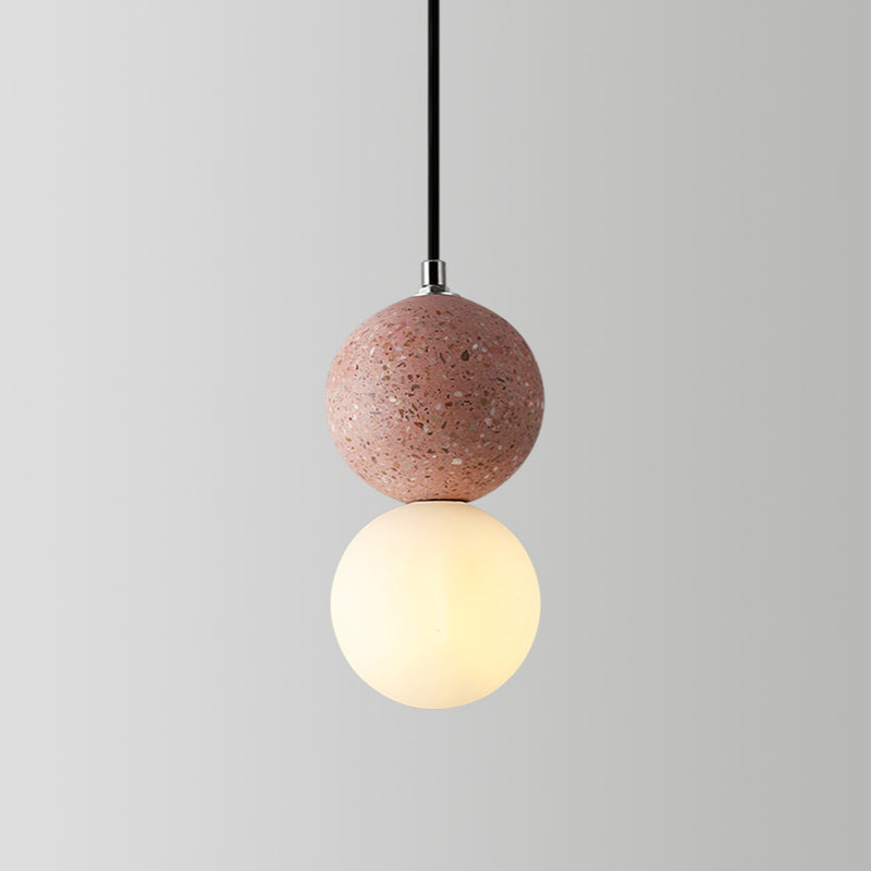 LumaNova Modern Bulbs Small LED Pendant Lamps Black White Glass Dining Table