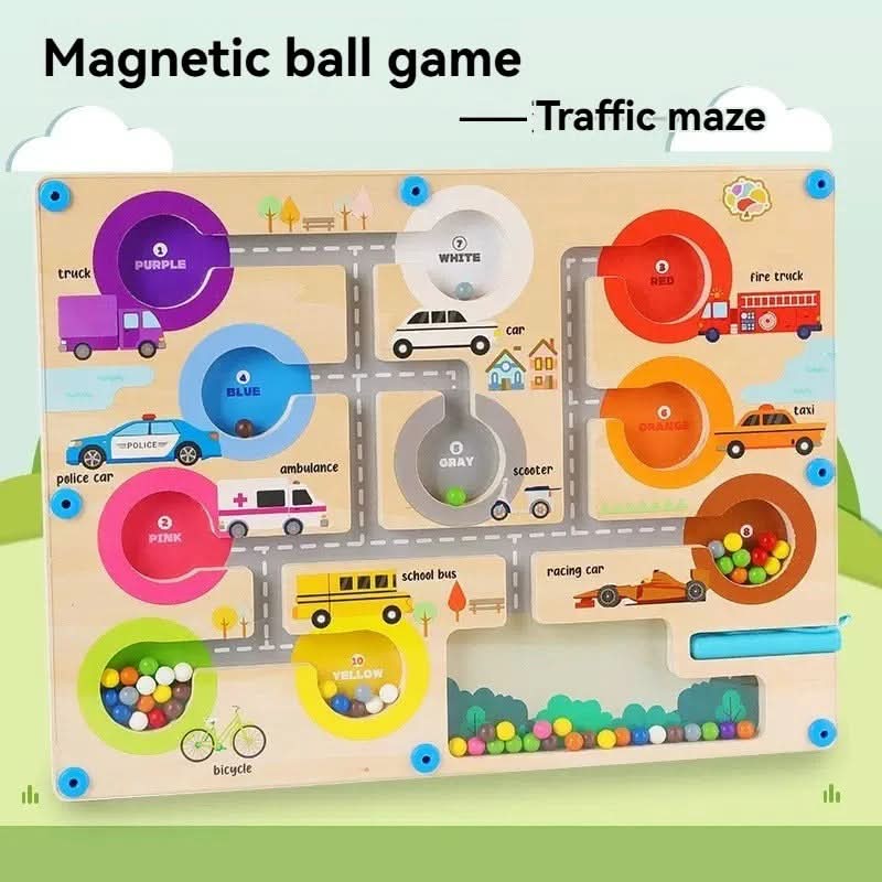 BrightPath ColorQuest magnetisch bordspel - doolhof met kleuren en cijfers, vanaf 3 jaar