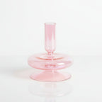 Minimalist Glass Candle Holder Vase Decorative Art Piece - Euroselle