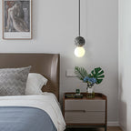 LumaNova Modern Bulbs Small LED Pendant Lamps Black White Glass Dining Table