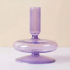 Minimalist Glass Candle Holder Vase Decorative Art Piece - Euroselle
