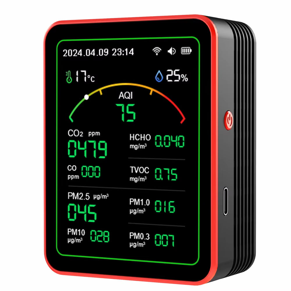15-in-1-WLAN-Luftqualitätsmessgerät — CO2-, VOC- und PM2.5-Detektor