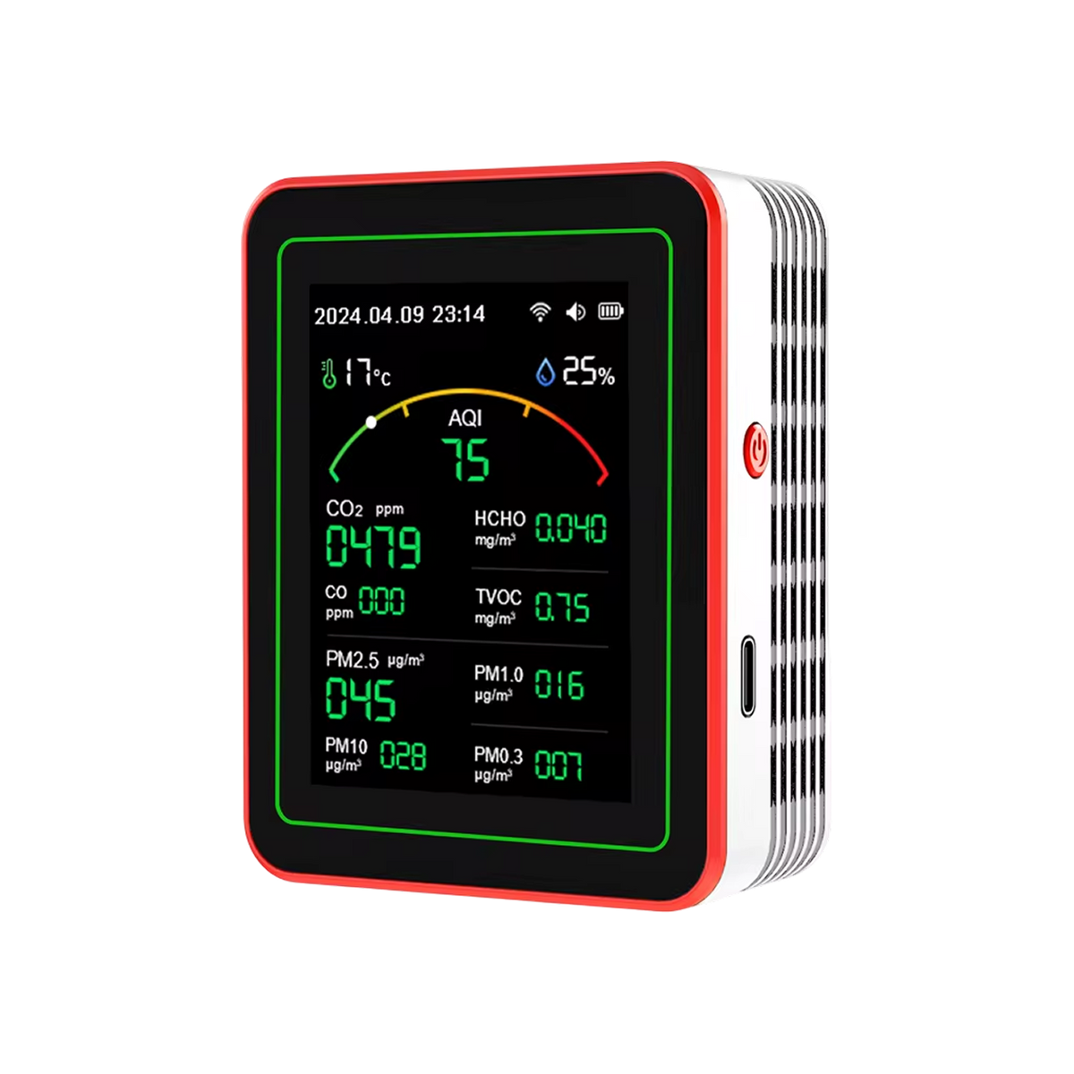 15-in-1-WLAN-Luftqualitätsmessgerät — CO2-, VOC- und PM2.5-Detektor