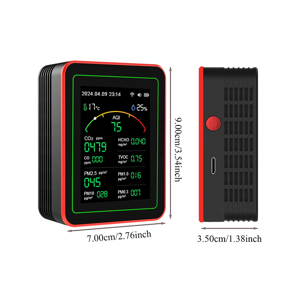 15-in-1-WLAN-Luftqualitätsmessgerät — CO2-, VOC- und PM2.5-Detektor