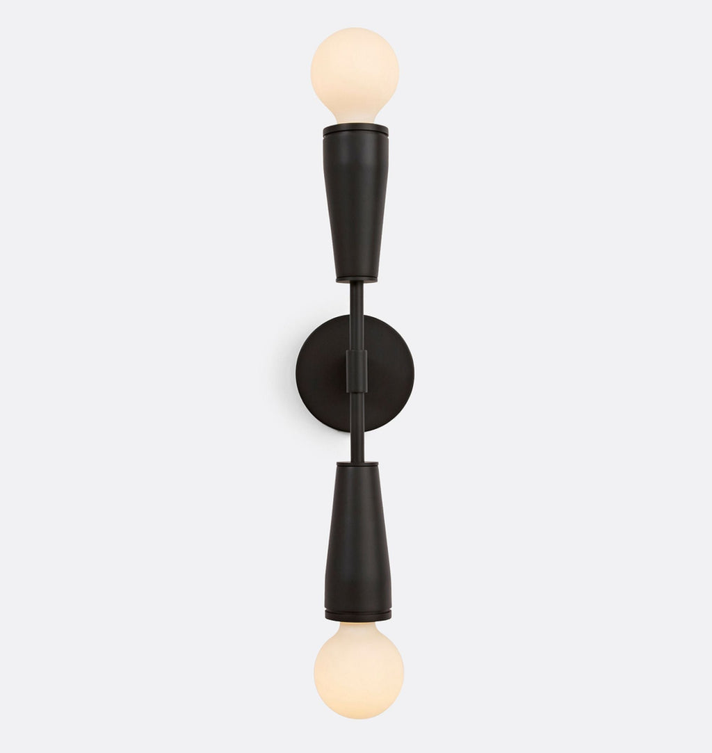 Vintage Doppel-Schirm Wandleuchte