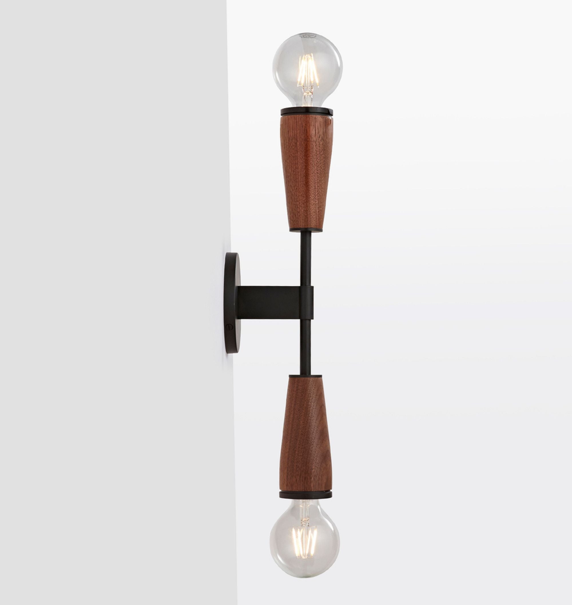 Vintage Doppel-Schirm Wandleuchte