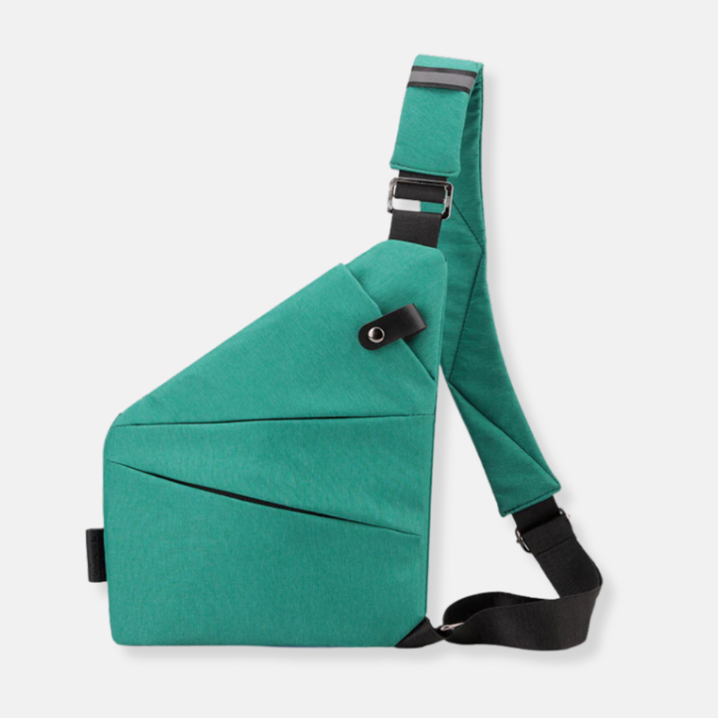 Compact Hardshell Shoulder Pouch — Hidden Pockets, Convertible Straps