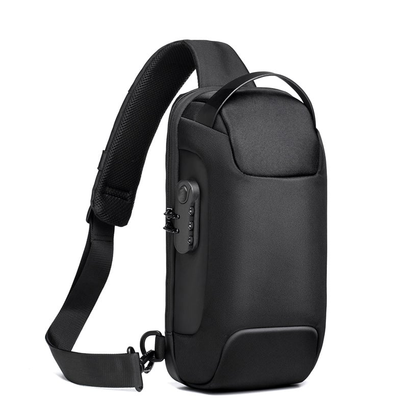 Crossbody-slingtaske — vandafvisende, USB-port, TSA-lås