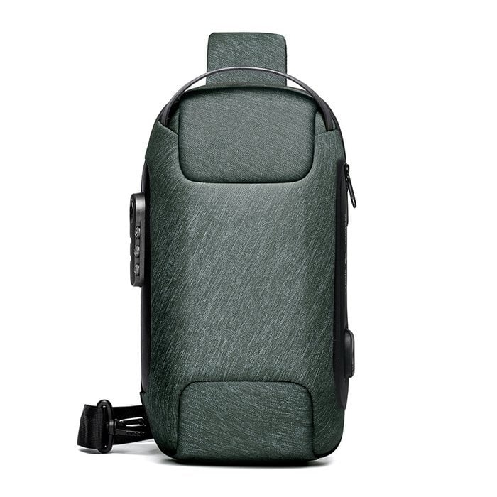 Crossbody-slingtaske — vandafvisende, USB-port, TSA-lås