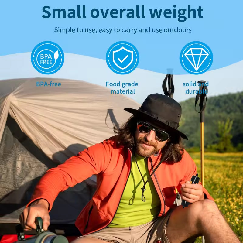 Portable Survival Water Filter Straw — 4000L Capacity, 0.01