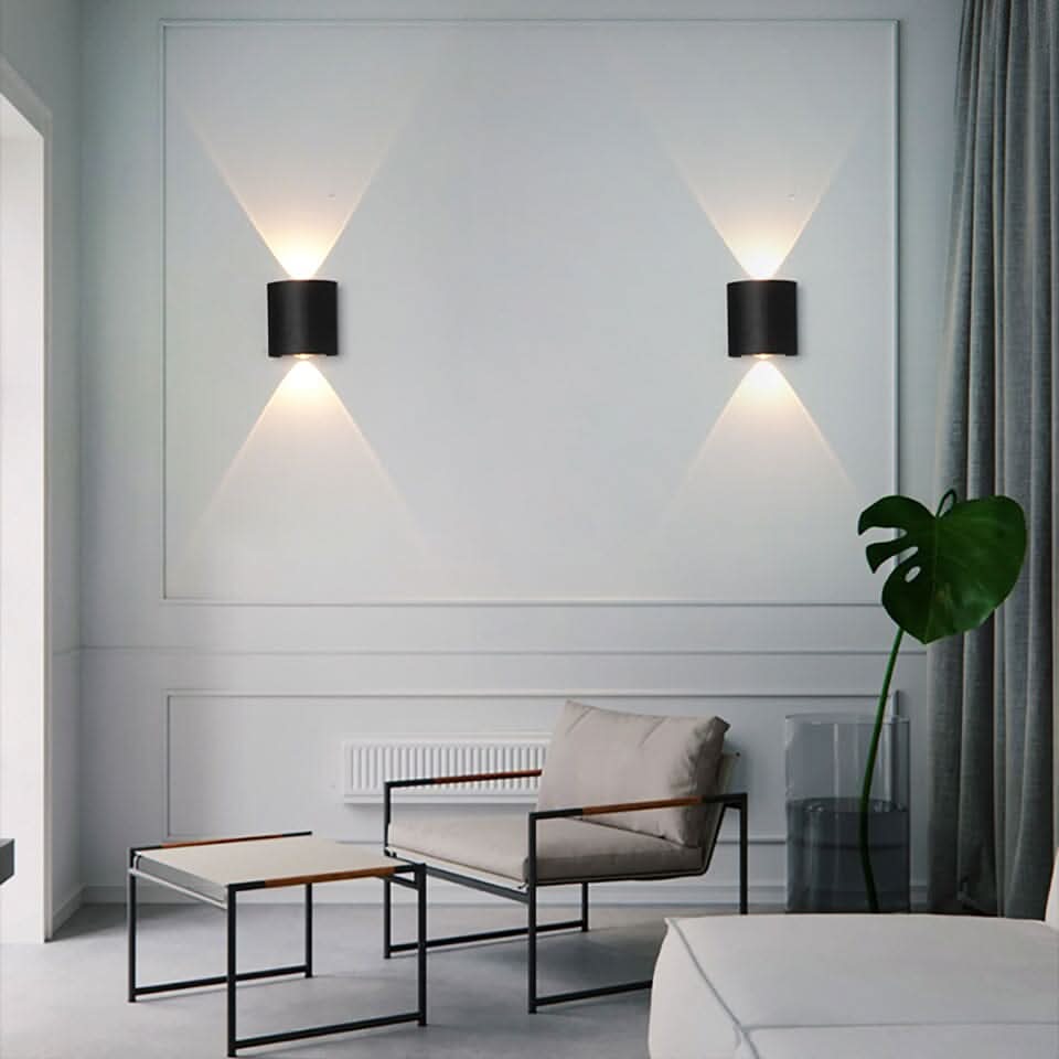 Aplique de pared LED para exteriores AstraGlow — Impermeable, diseño de aluminio de bajo consumo