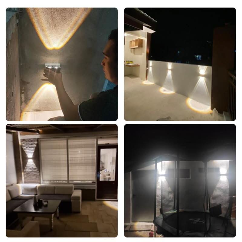 Aplique de pared LED para exteriores AstraGlow — Impermeable, diseño de aluminio de bajo consumo