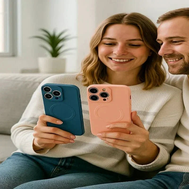 NovaGuard Soft Silicone Case for iPhone 17 — Embedded Magnets, Textured Secure Grip