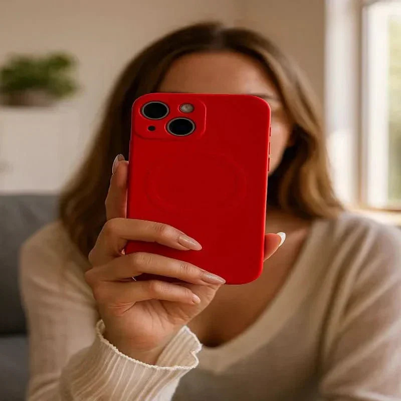 NovaGuard Soft Silicone Case for iPhone 17 — Embedded Magnets, Textured Secure Grip