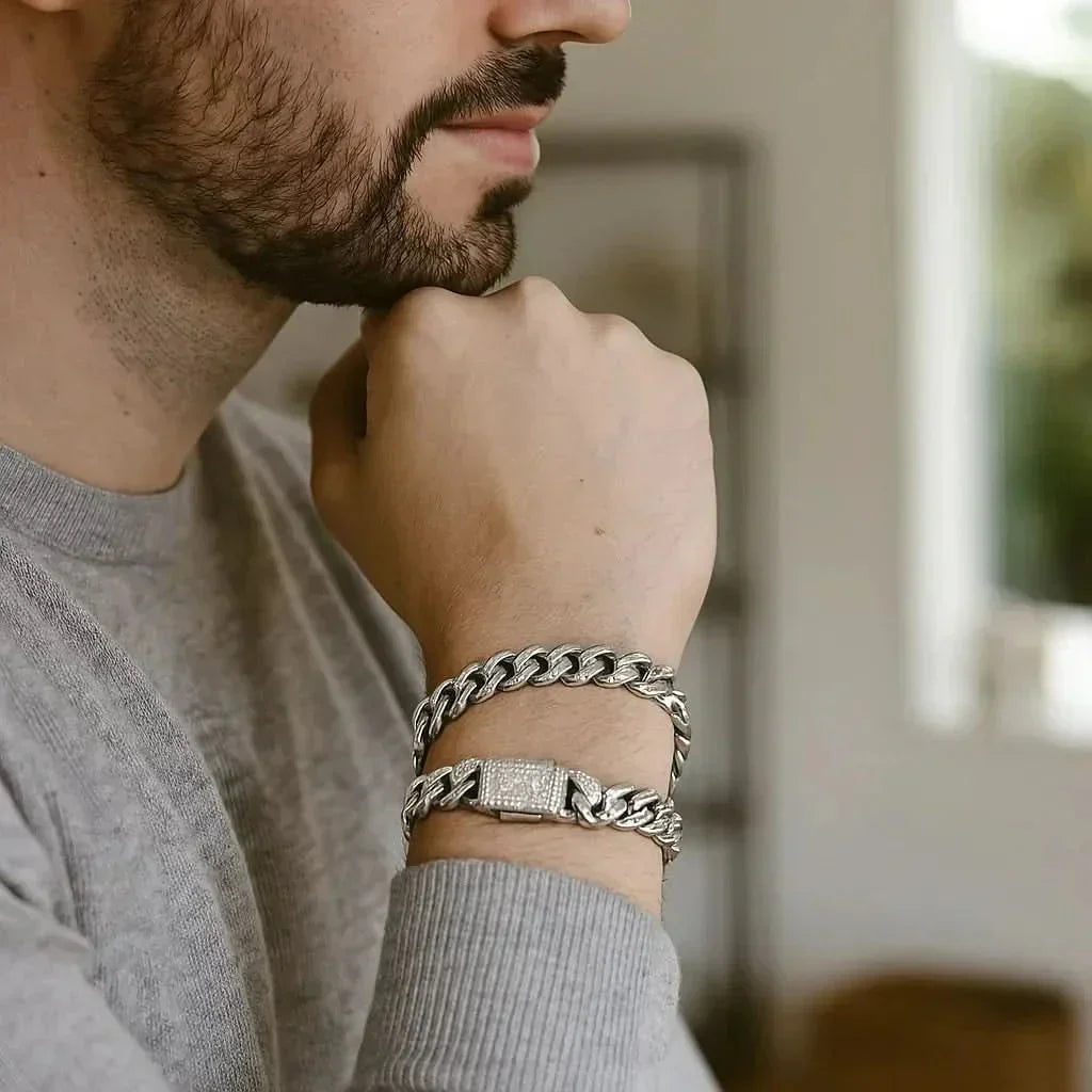 NovaLux Cuban Link Bracelet — 18K Gold-Plated Sterling Silver