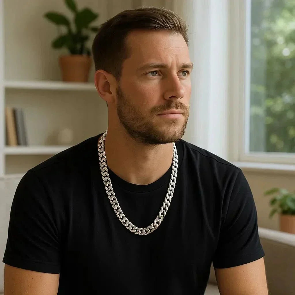 Náhrdelník z řetízku NovaPulse Miami Cuban Link 8 mm — Leštěný výrazný design