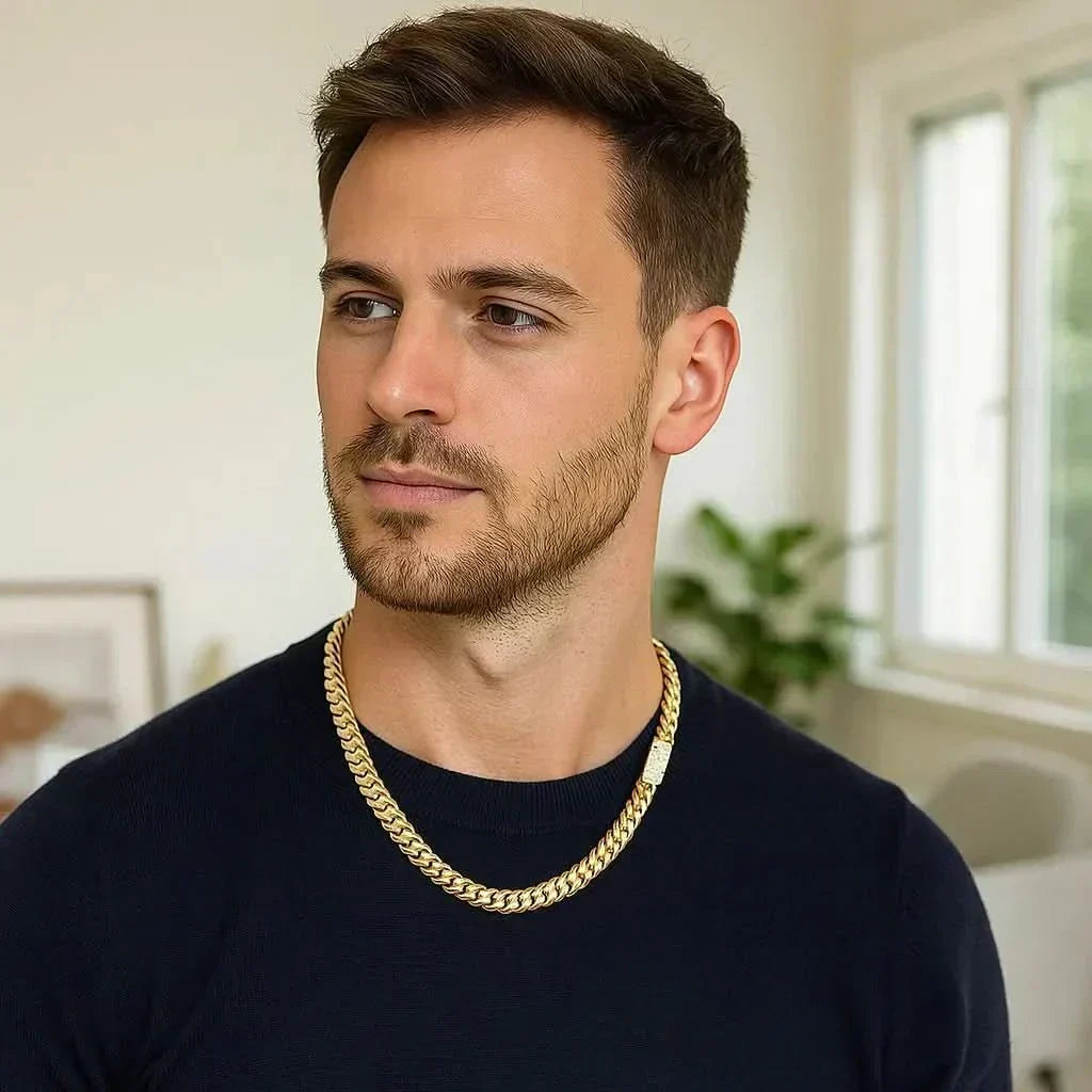 Náhrdelník z řetízku NovaPulse Miami Cuban Link 8 mm — Leštěný výrazný design