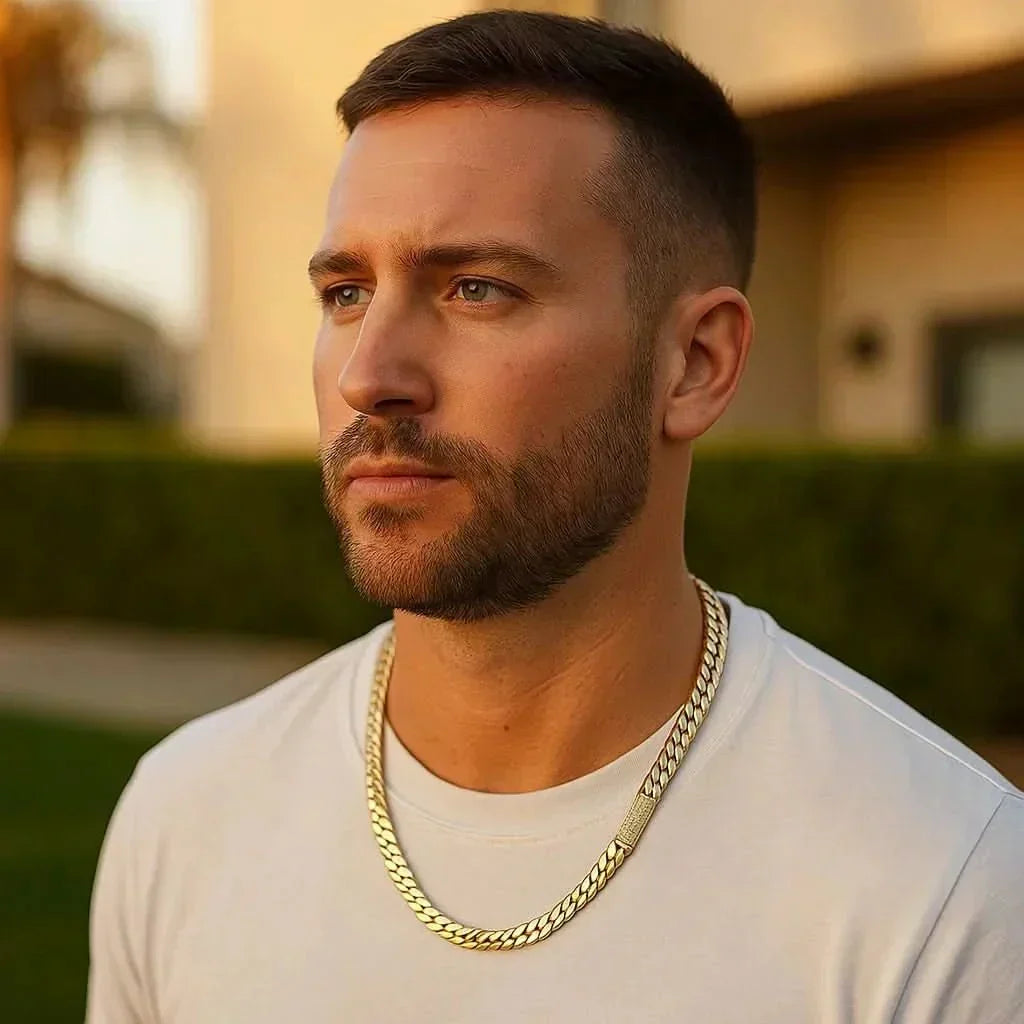 Náhrdelník z řetízku NovaPulse Miami Cuban Link 8 mm — Leštěný výrazný design