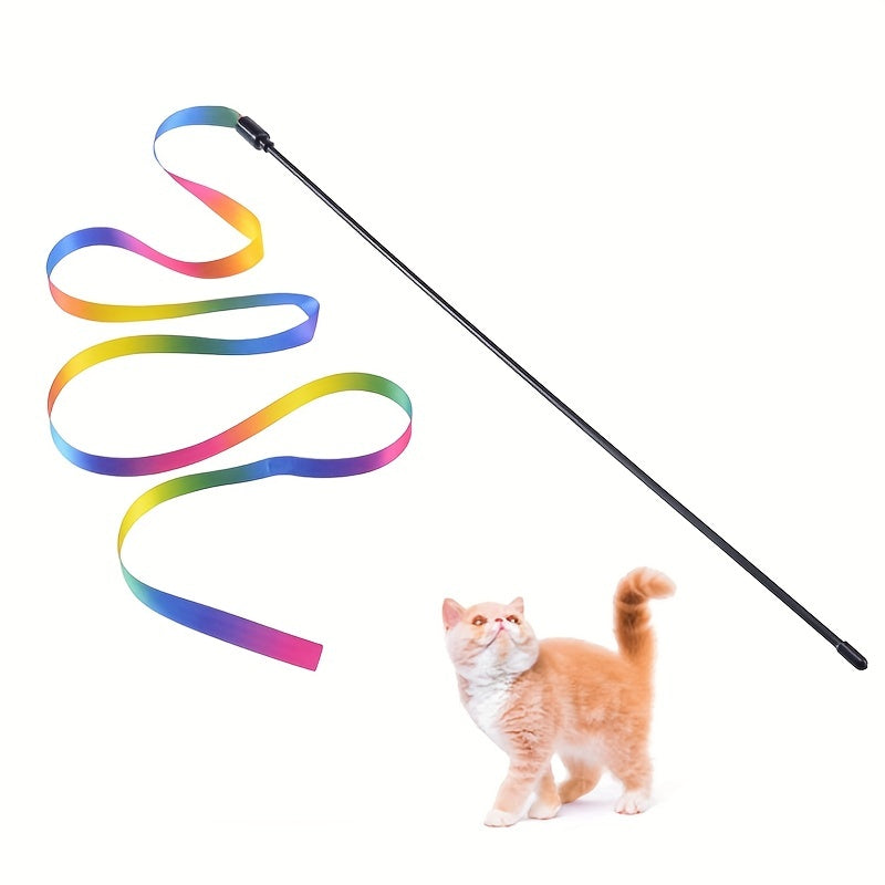 Cute Ribbon Teaser Stick for Engaging Cat Playtime - Euroselle