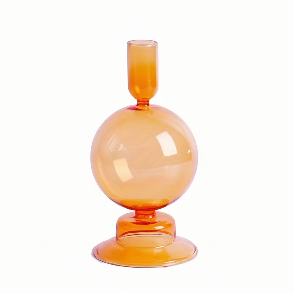 Minimalist Glass Candle Holder Vase Decorative Art Piece - Euroselle
