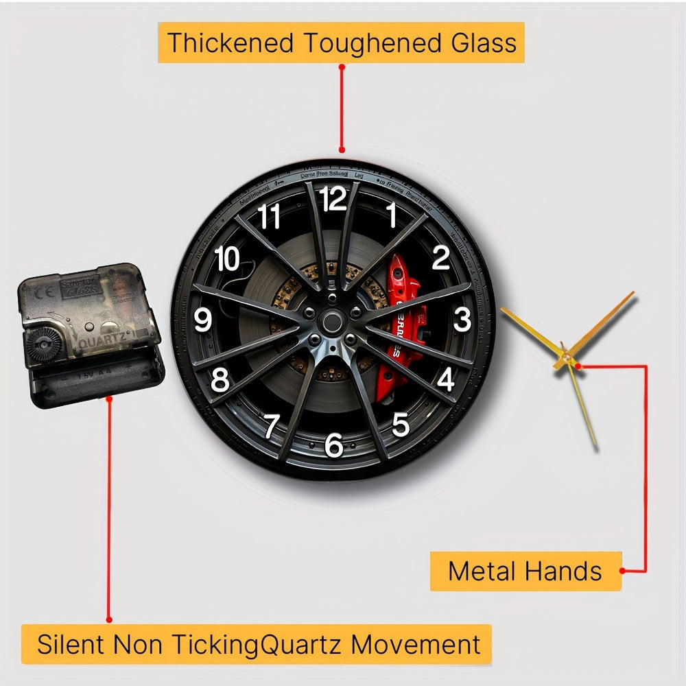 Moderne Auto-Themen 2D-Wanduhr für Enthusiasten - Euroselle