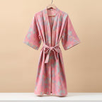 Premium 100% Cotton Double-Layer Gauze Pajama Set Unisex Mid-Length for All Seasons - Euroselle