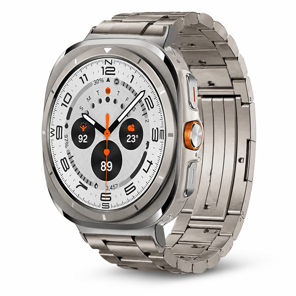 Metalowy pasek z ogniwami do Samsung Galaxy Watch Ultra 47 mm — tytan i stal