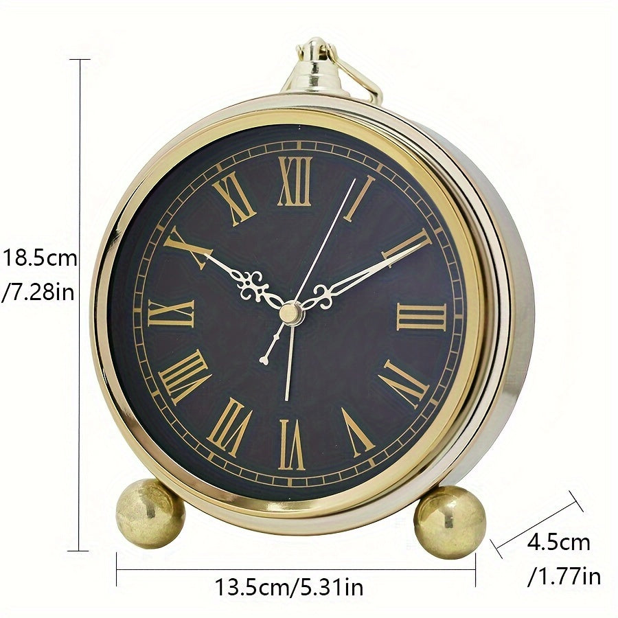 European Retro Metal Alarm Clock - Euroselle