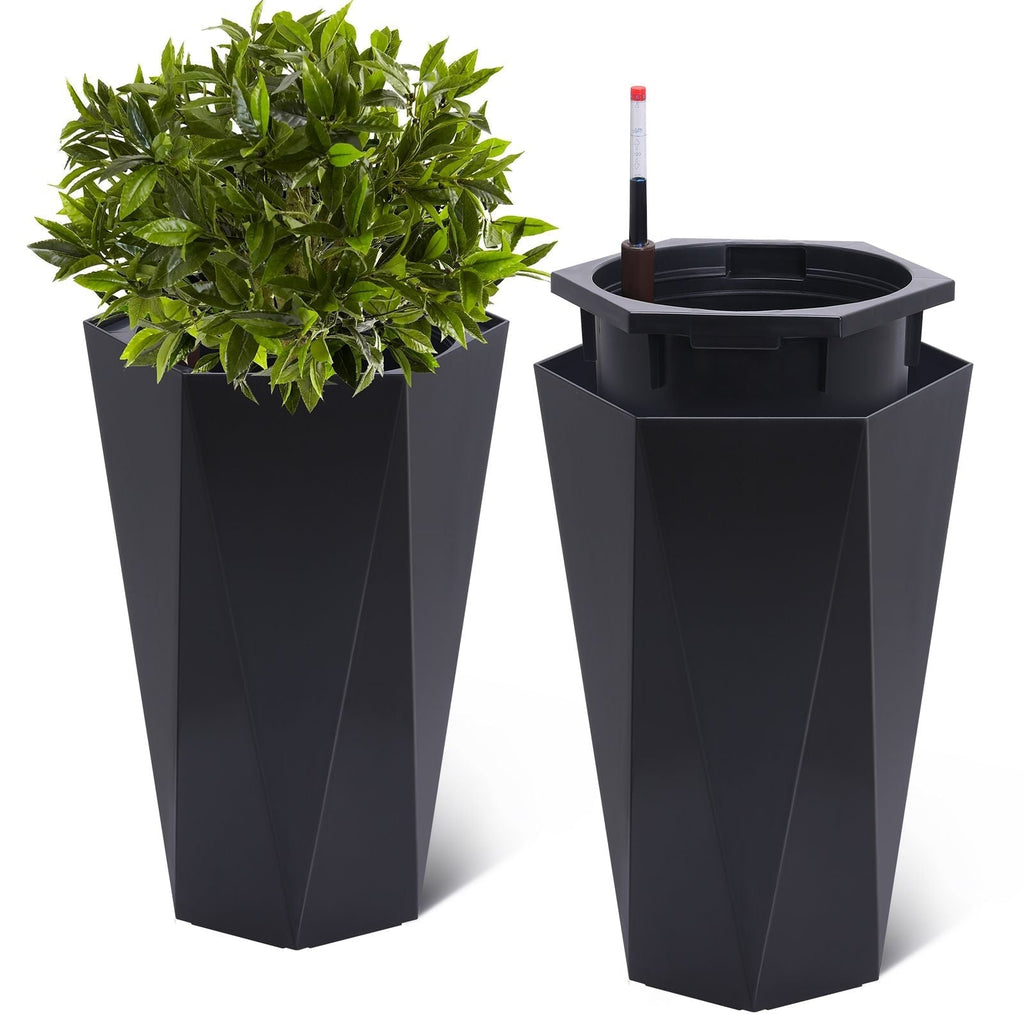 Self-Watering Planter Set with Wheels - Euroselle