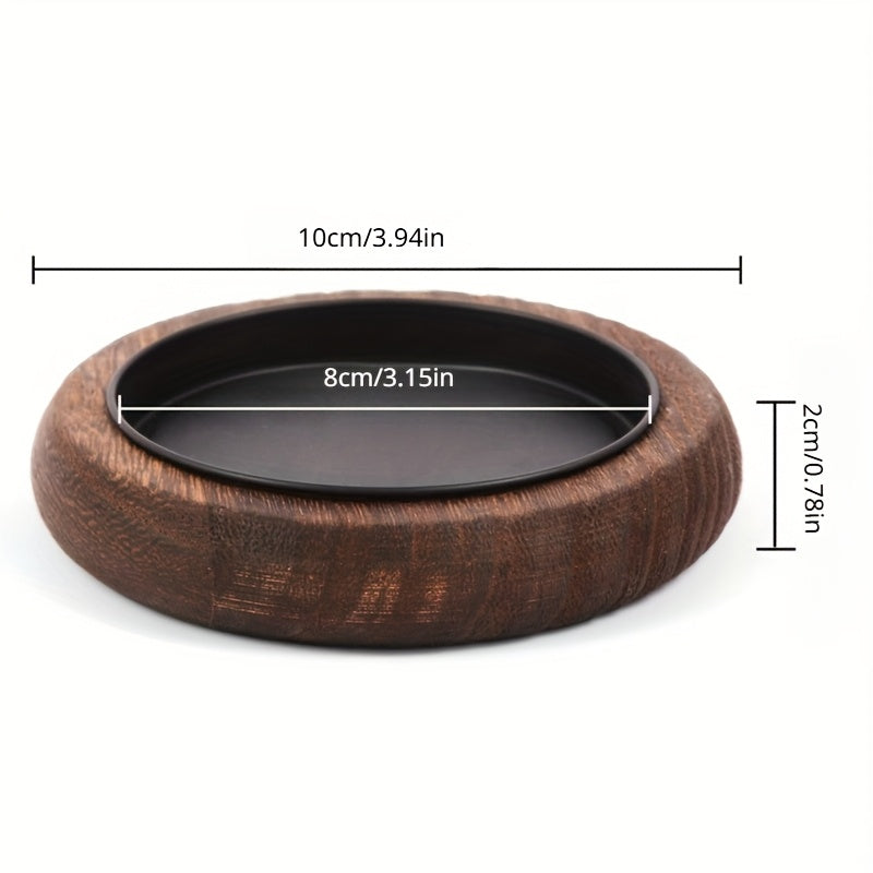 Solid Wood Candle Holder with Tray - Euroselle