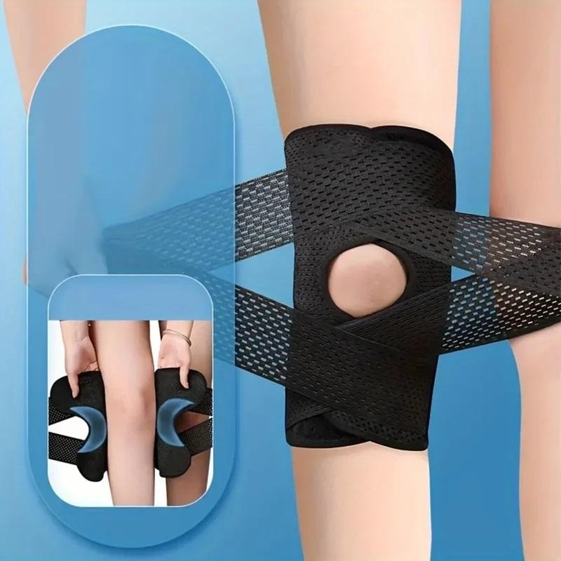 Verstellbare Knie-Kompressionsbandage — Stützsystem mit Klettverschluss