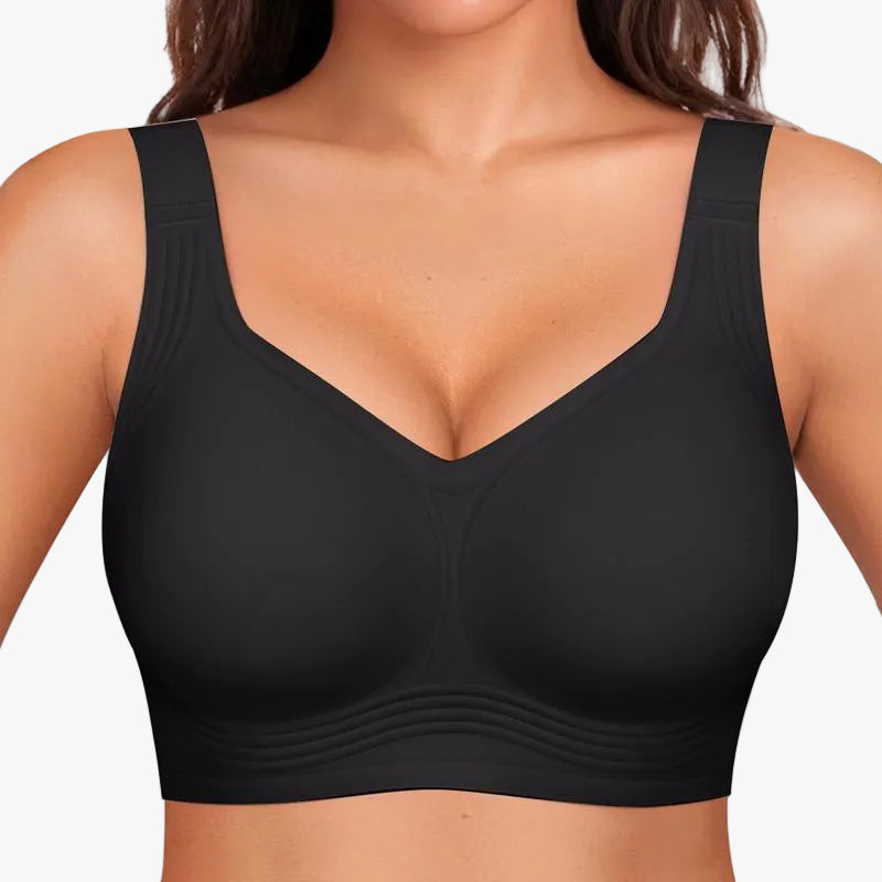 Wireless Push-Up Bra with Silicone Support Bands — Lift & Shape