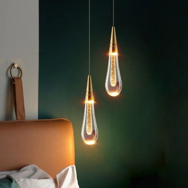 Elara Gold Teardrop Pendant Light