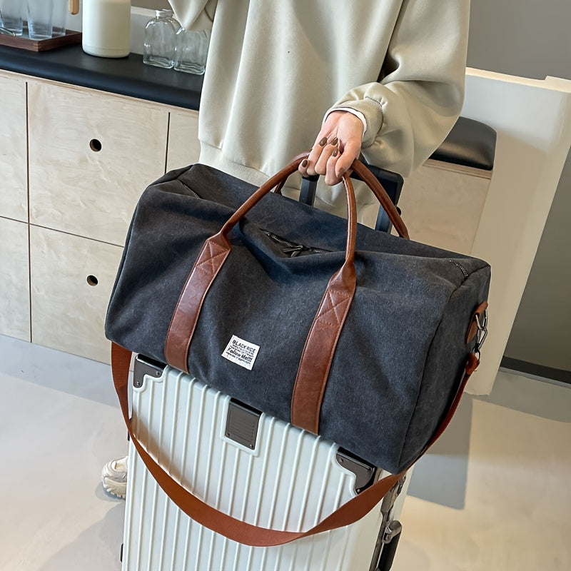 Large Capacity Vintage Washed Travel Duffel Bag Multi-Purpose Organizer - Euroselle