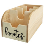 4-Compartment Wooden Remote Organizer Box | No Electricity Needed - Euroselle