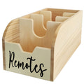 4-Compartment Wooden Remote Organizer Box | No Electricity Needed - Euroselle