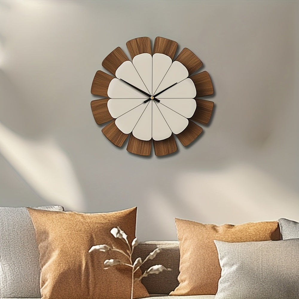 Decorative Silent Wooden Wall Clock - Euroselle