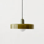 KiraGlass Geometric Bauhaus Pendant Light In Colored Glass